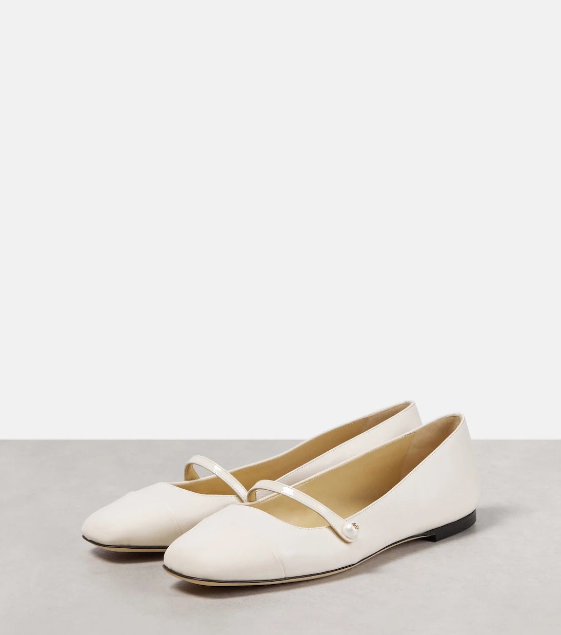 Jimmy Choo - Elisa embellished leather ballet flats