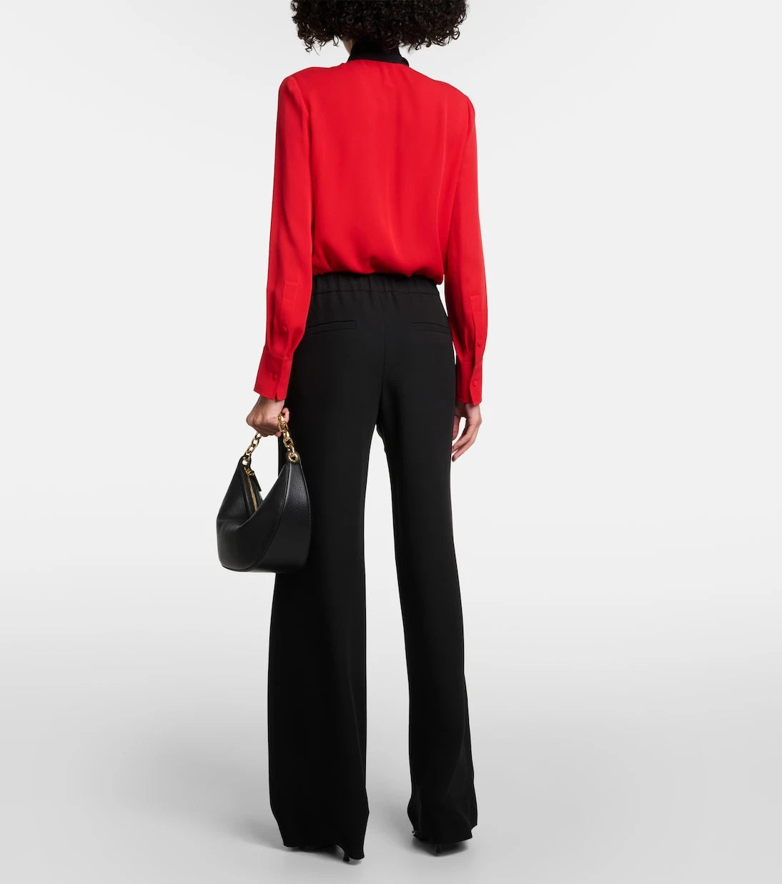 Valentino - Mid-rise silk wide-leg pants