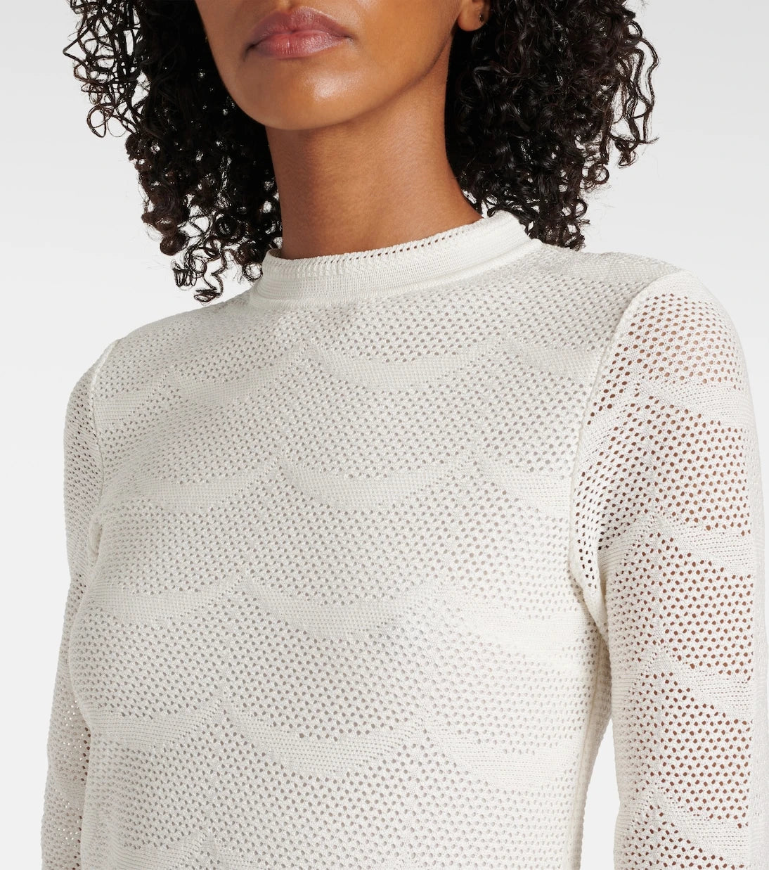 Tom Ford - Knitted scalloped cotton and silk minidress