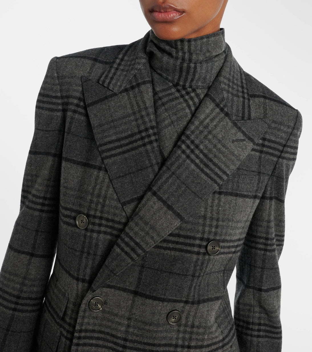 Ralph Lauren Collection - جاكيت صوف كينت مزدوج الصدر بنقشة مربعات