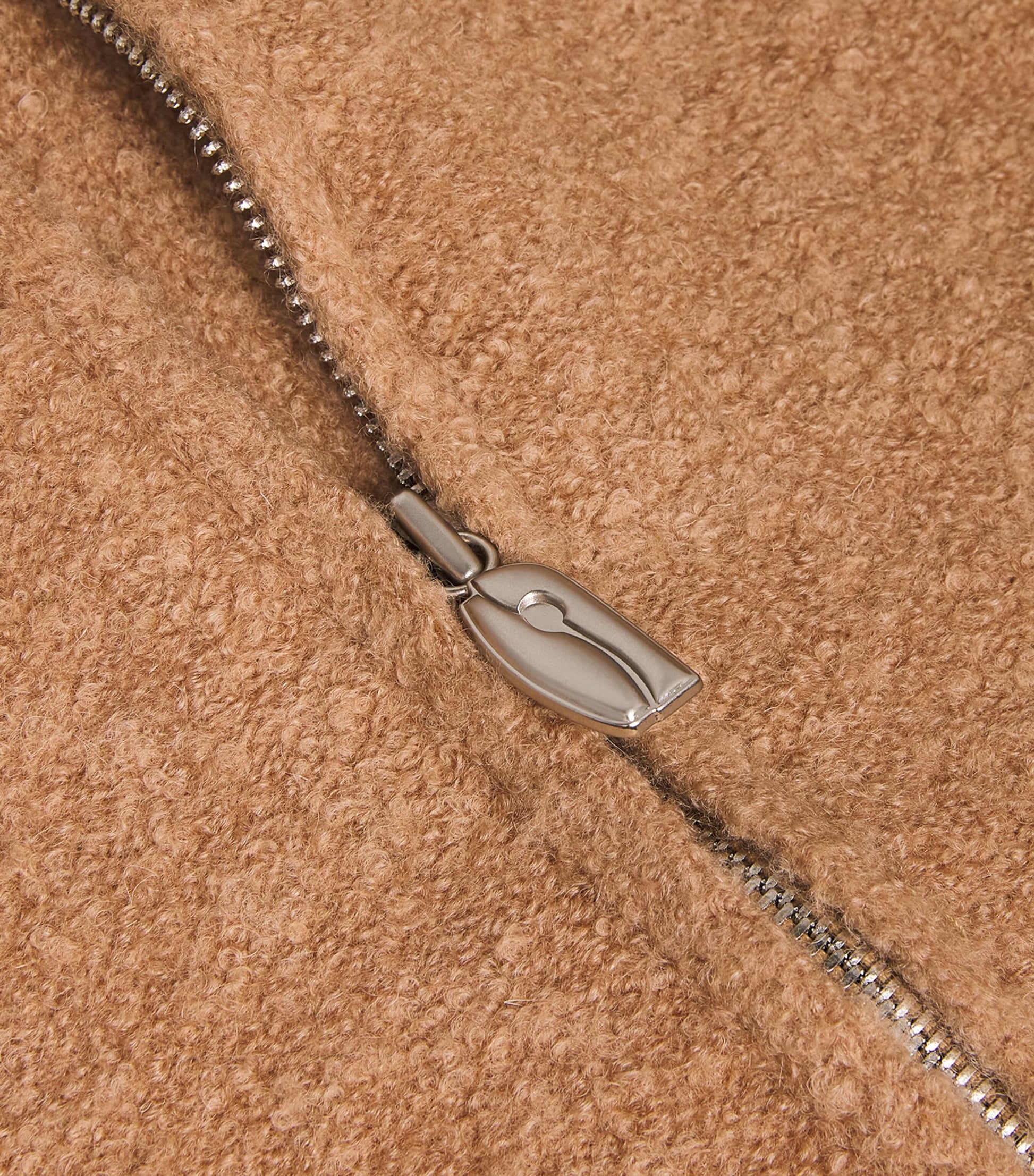 Le 17 Septembre Beige Wool-Blend Half-Zip Sweater