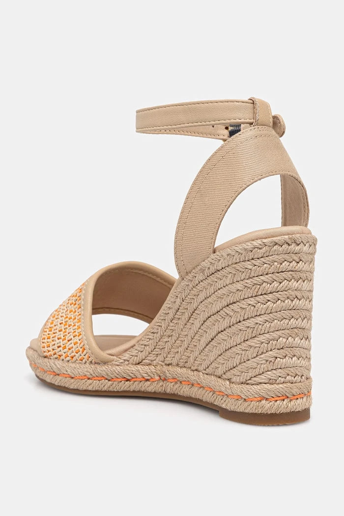 Tommy Hilfiger сандали HIGH WEDGE ESPAD RAFFIA