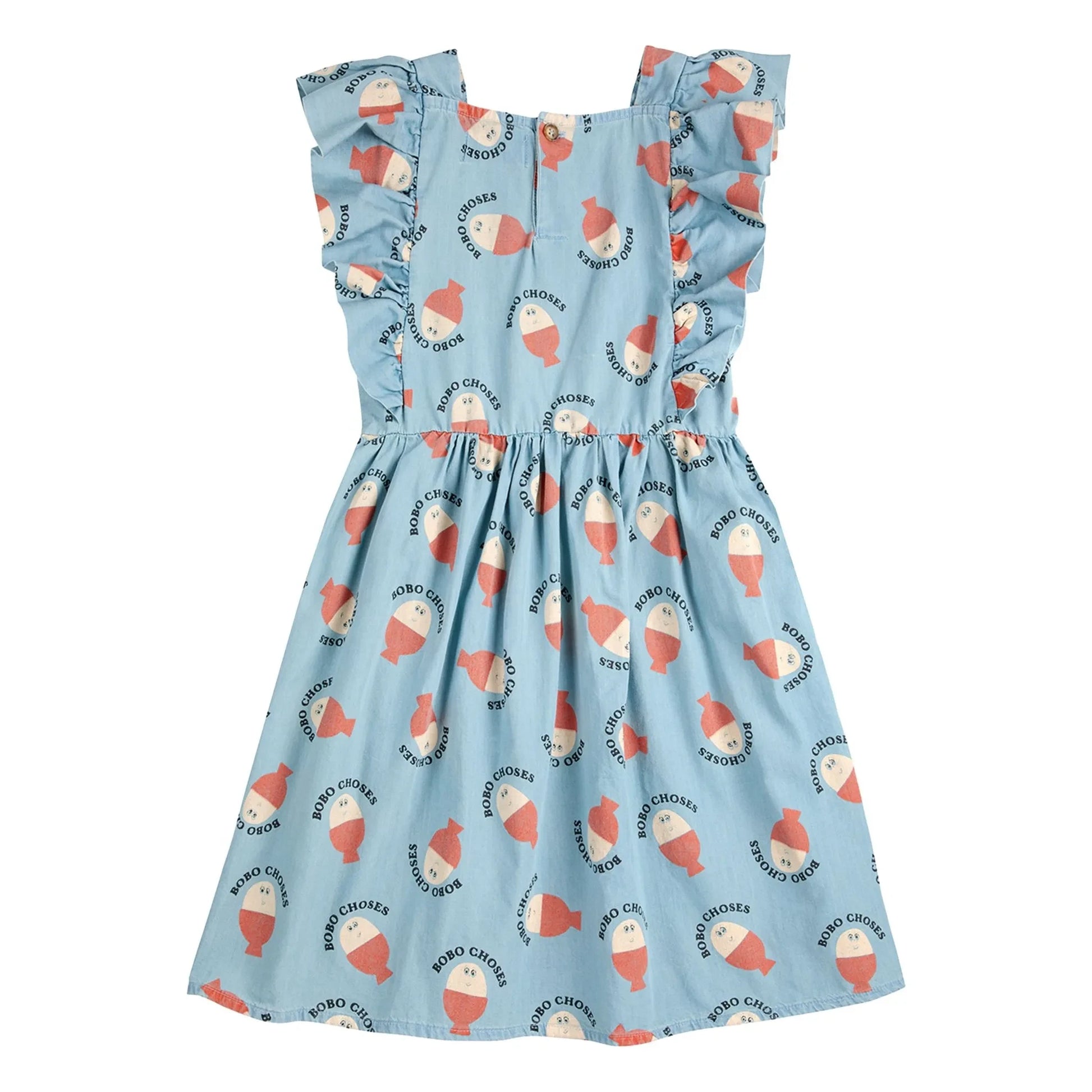 Bobo Choses - Lightweight Bobo Denim Dress | Light blue