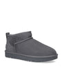 Grey Suede Classic Ultra Mini Boots