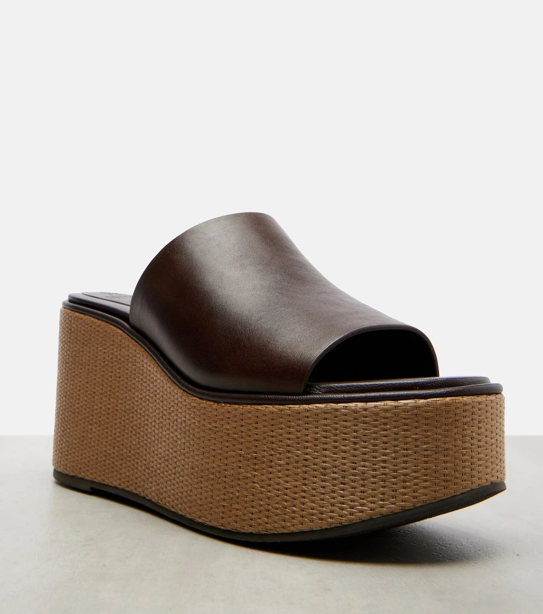 Brunello Cucinelli - Leather wedge sandals