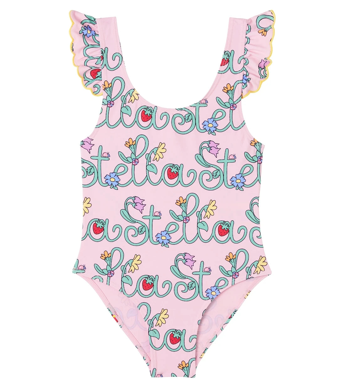 Stella McCartney Kids - Logo ruffled swimsuit