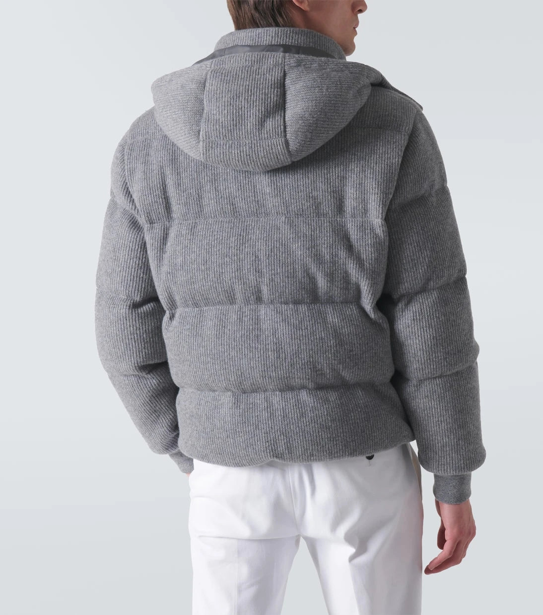 Zegna - Ribbed-knit cashmere-blend down jacket