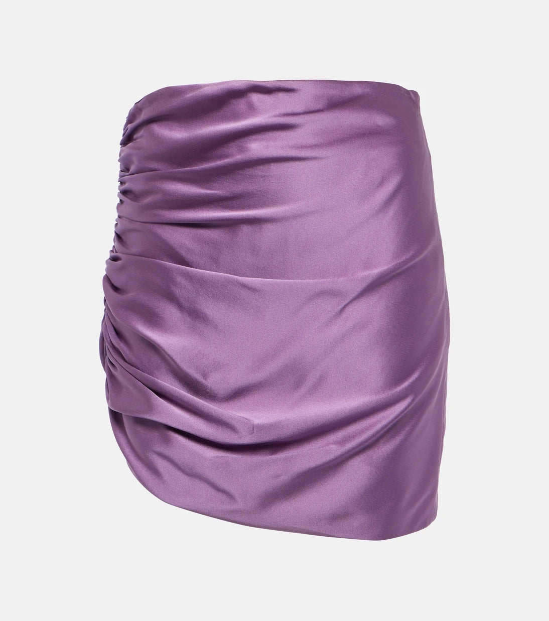 The Sei - Asymmetric gathered silk miniskirt