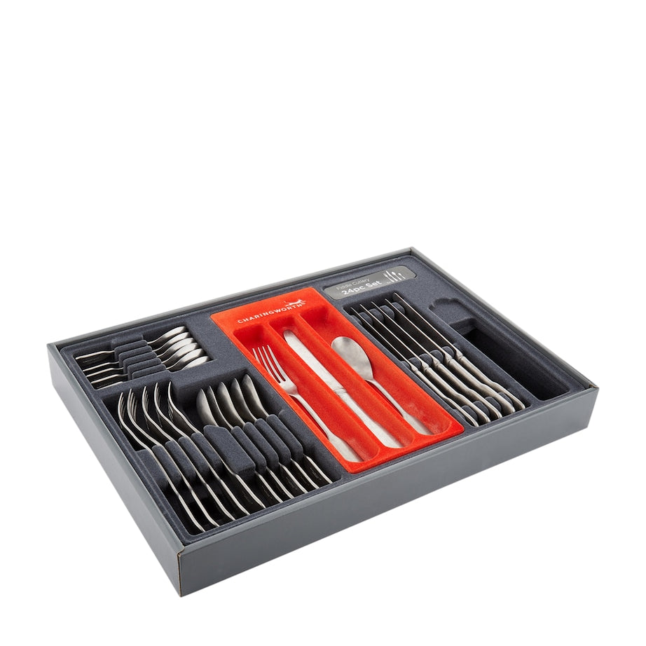 Fiddle Vintage Stainless Steel 24-Piece Cutlery Set
