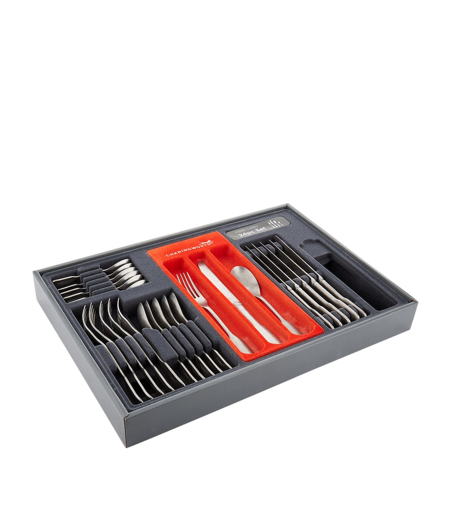 Fiddle Vintage Stainless Steel 24-Piece Cutlery Set