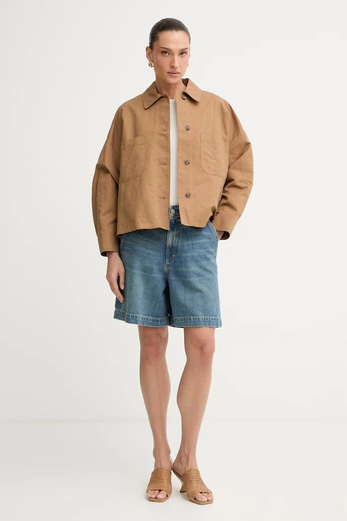 Weekend Max Mara яке тип риза дамско с лен VETTURA