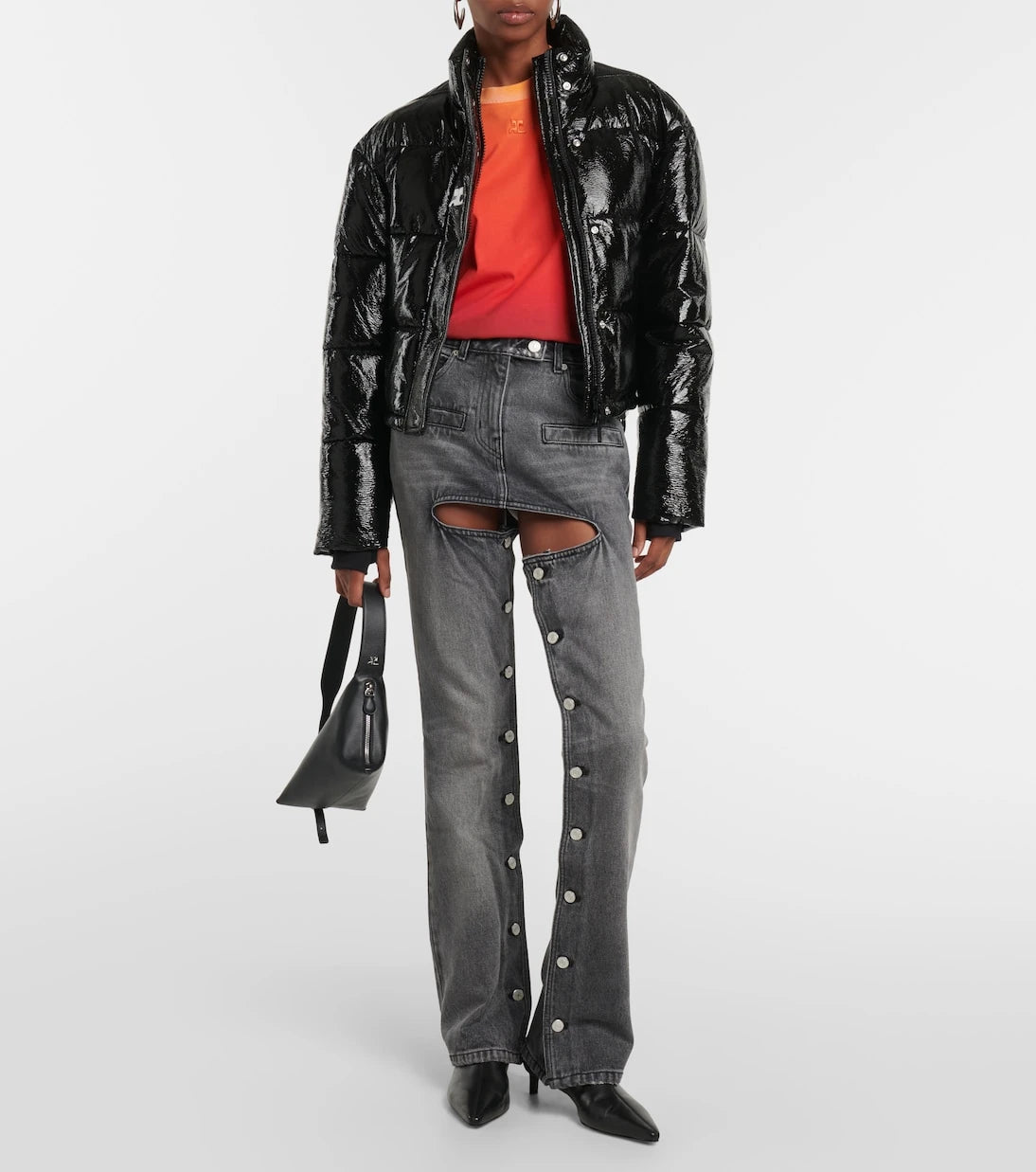 Courrèges - Button-down straight jeans
