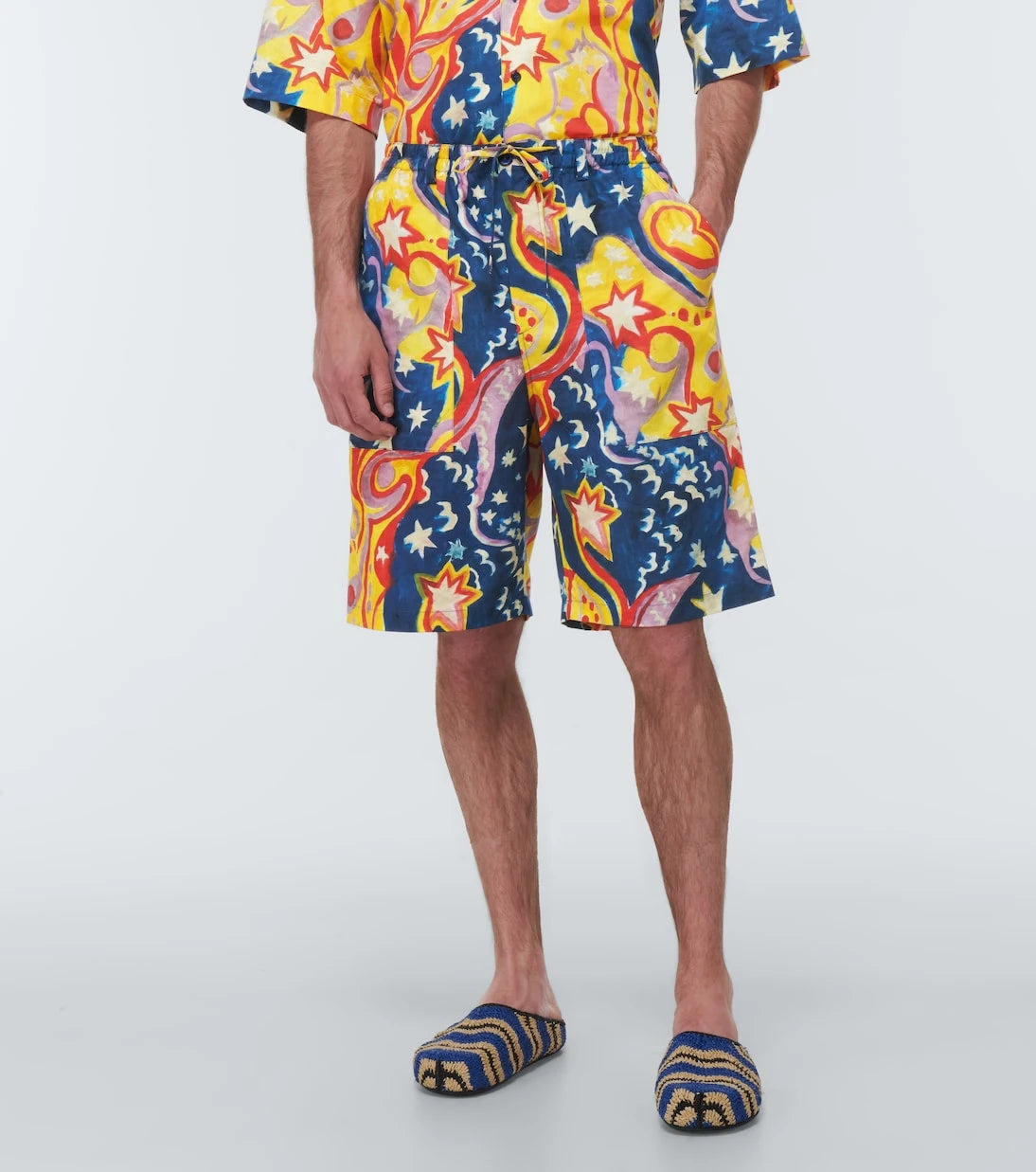 Marni - x No Vacancy Inn printed cotton shorts