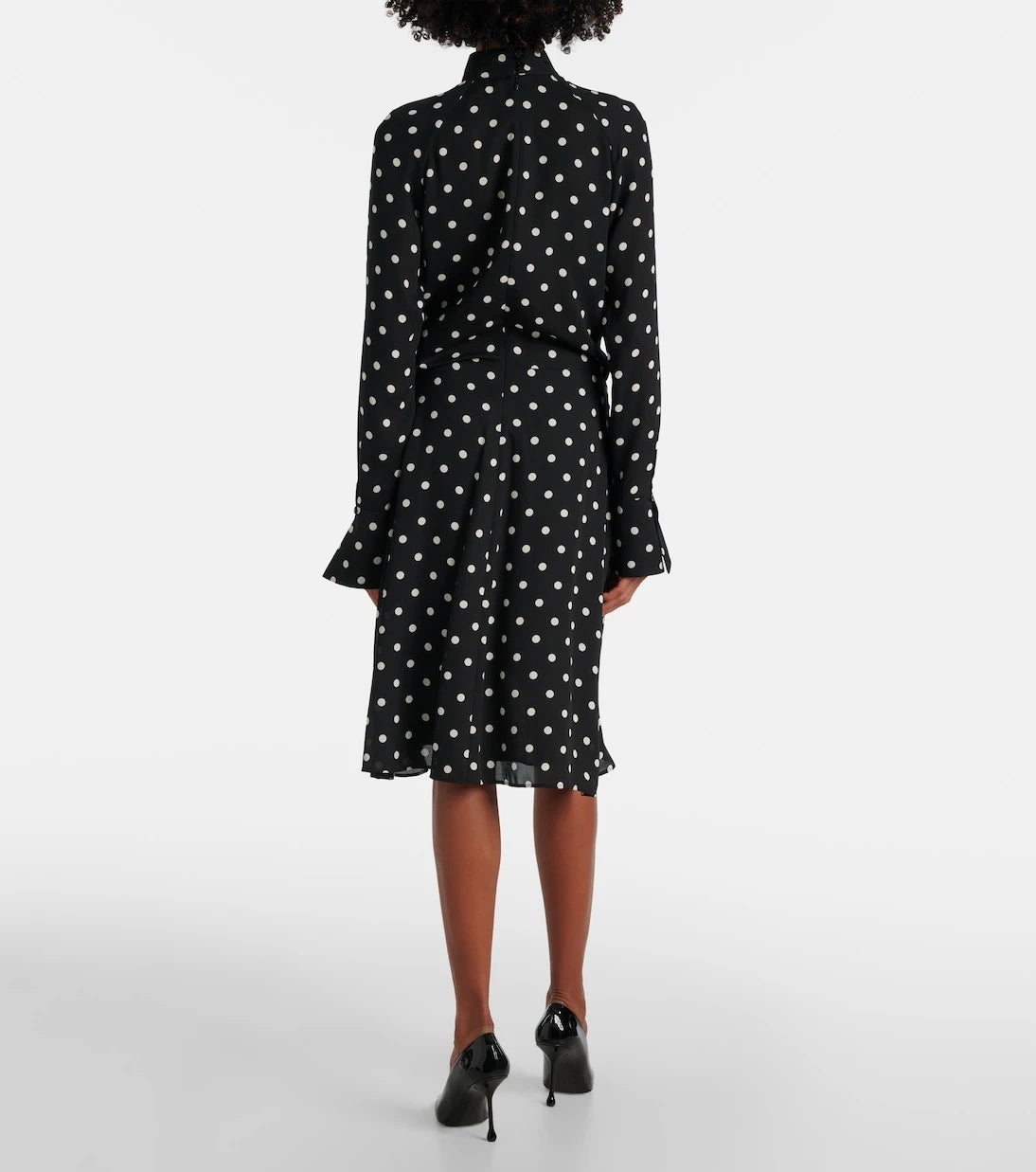 Nina Ricci - Polka-dot gathered midi dress