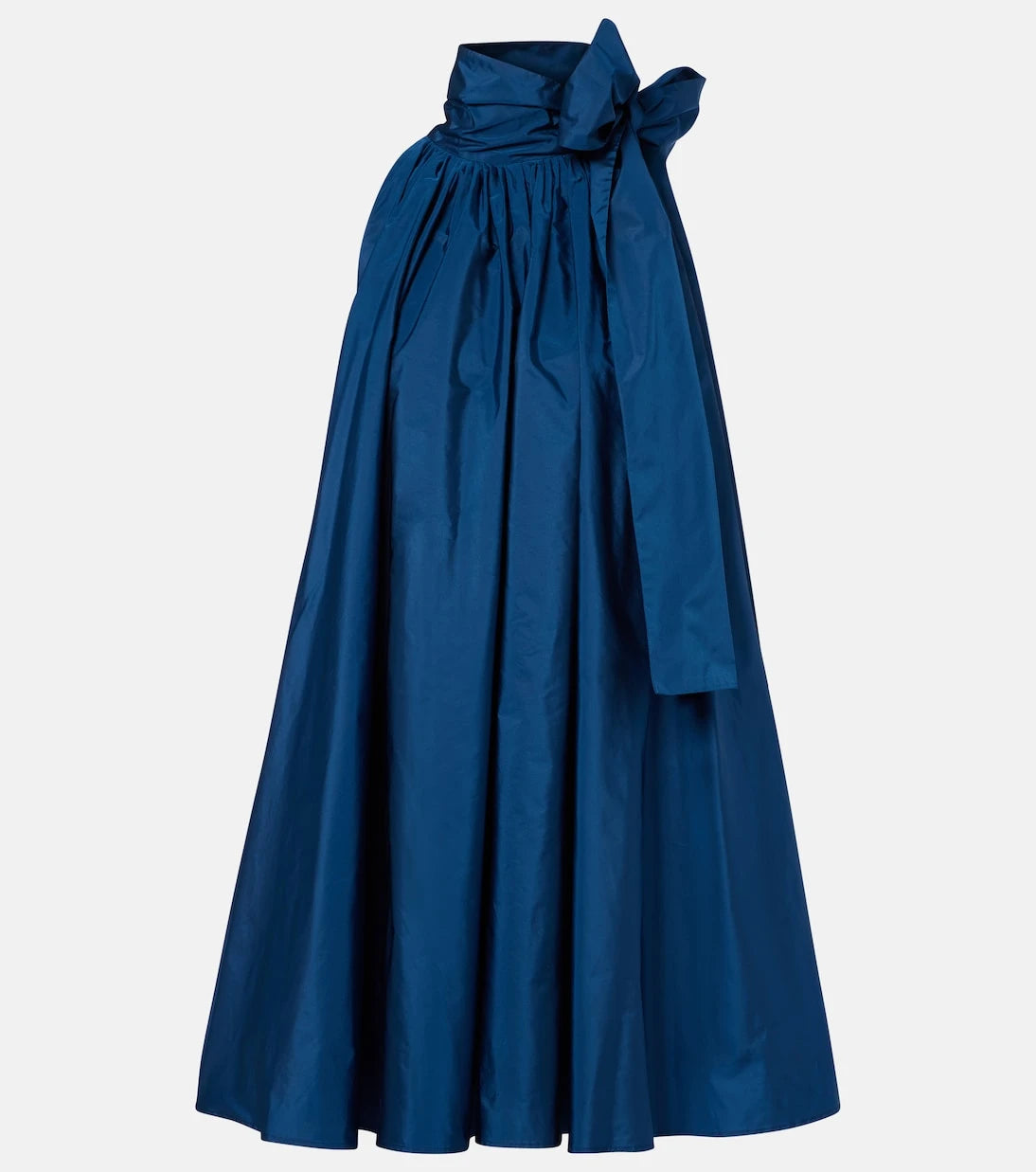 Max Mara - Elegante tie-neck taffeta minidress