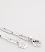 White Gold and Diamond Flat Cable Link Necklace