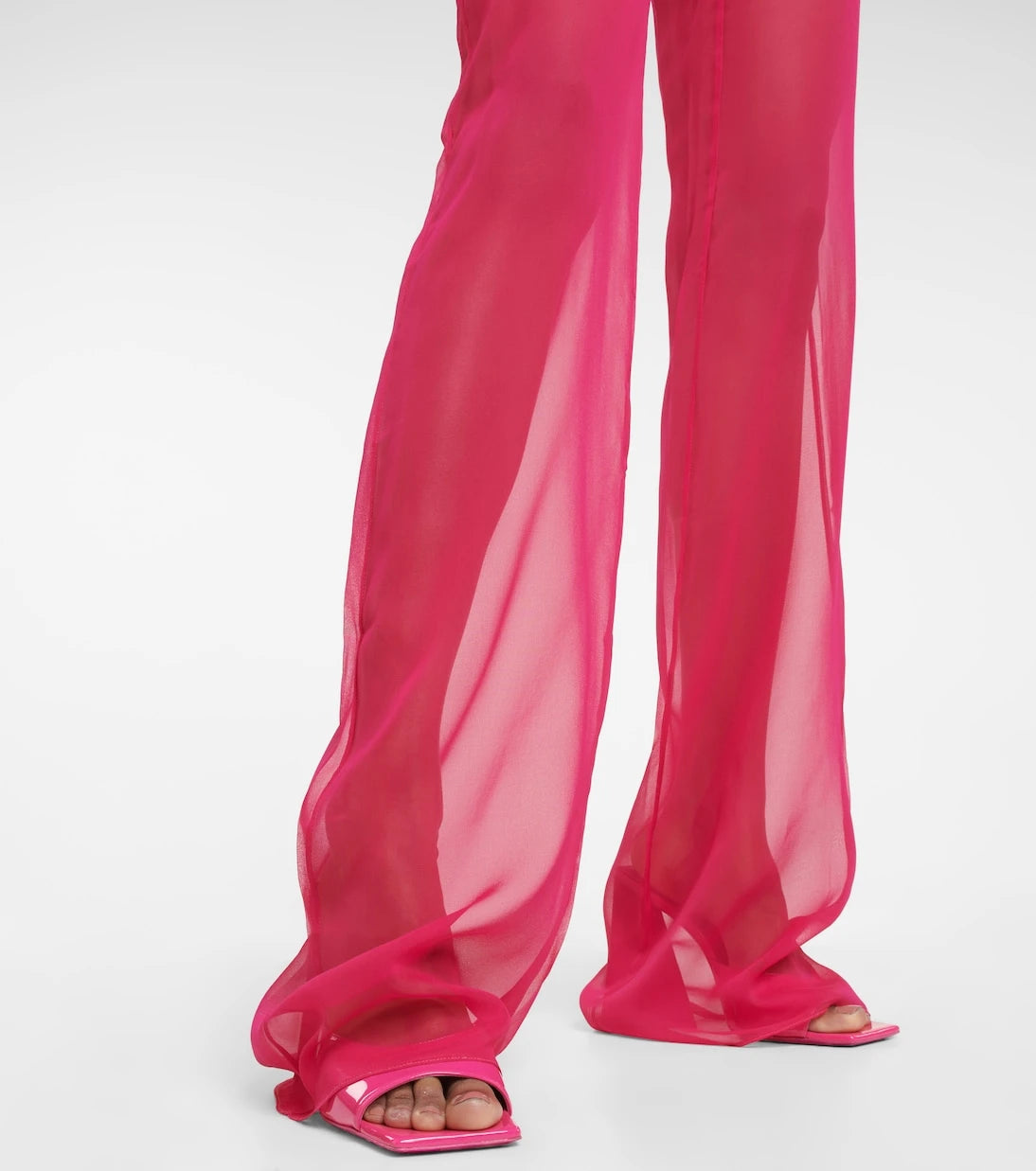 Nensi Dojaka - Mid-rise wide-leg silk pants