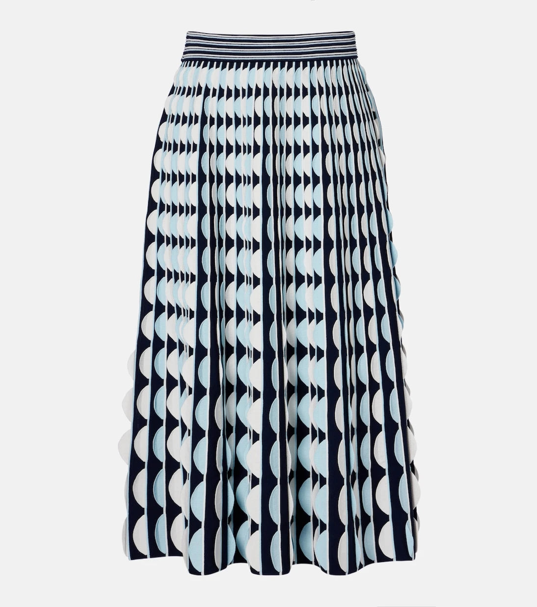 Simkhai - Micah knitted scalloped midi skirt
