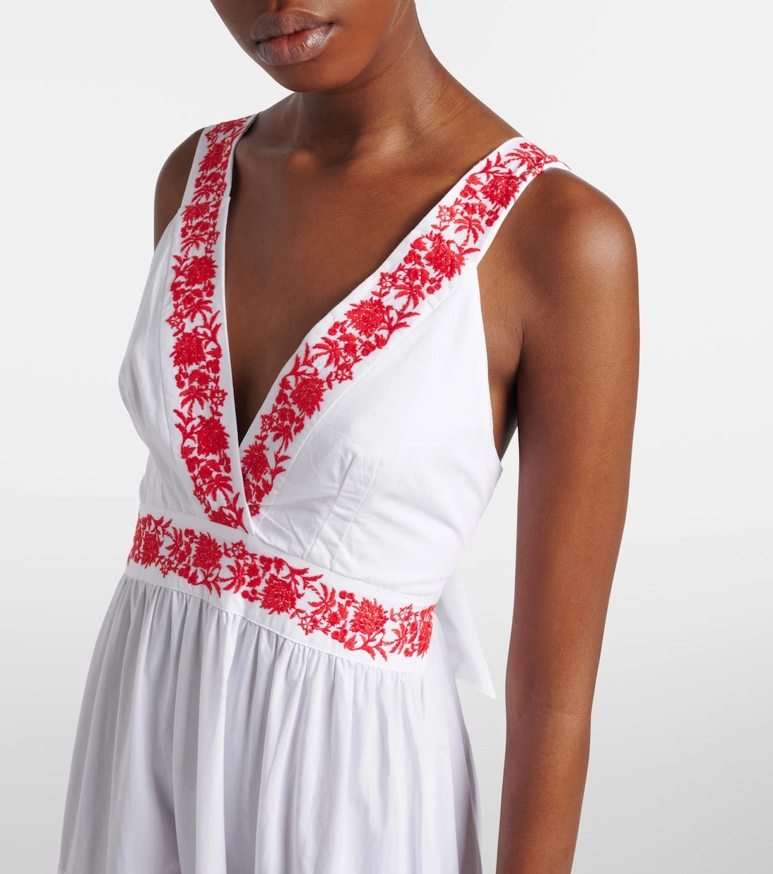 Heidi Klein - Petalia embroidered cotton maxi dress