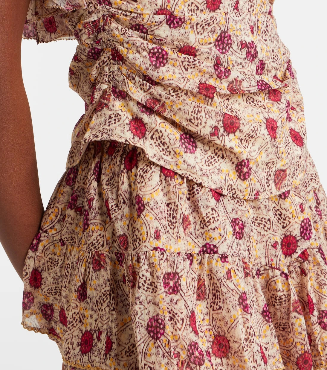 Marant Etoile - Dijimia printed ruffled cotton top