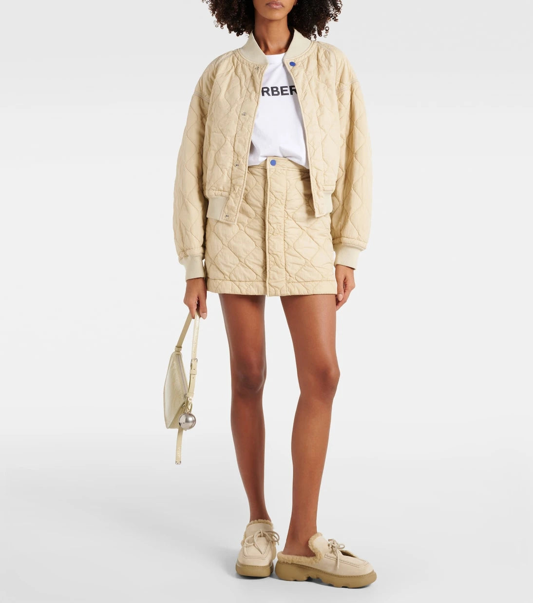Burberry - Kapitone büyük beden bomber ceket