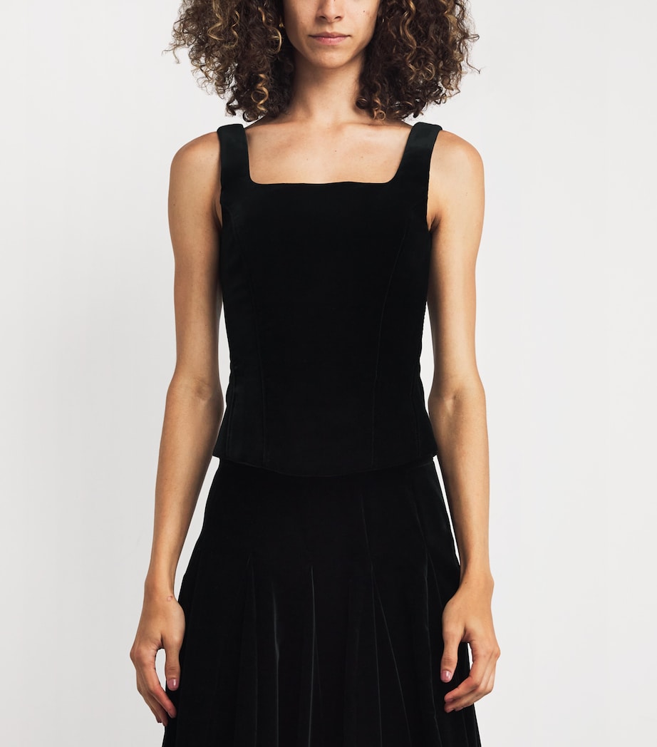Velvet Bustier Top