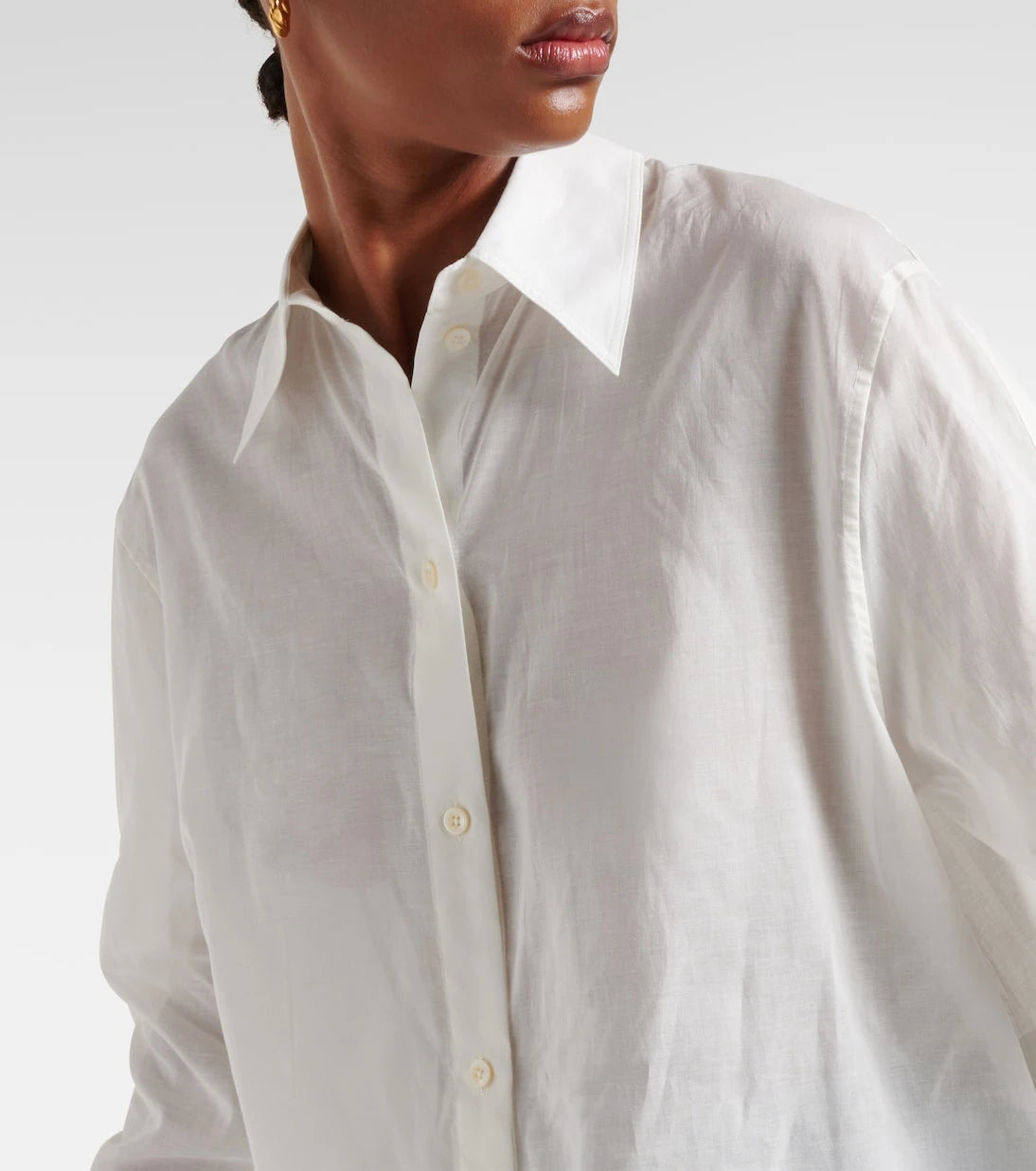 Toteme - Oversized cotton-blend shirt