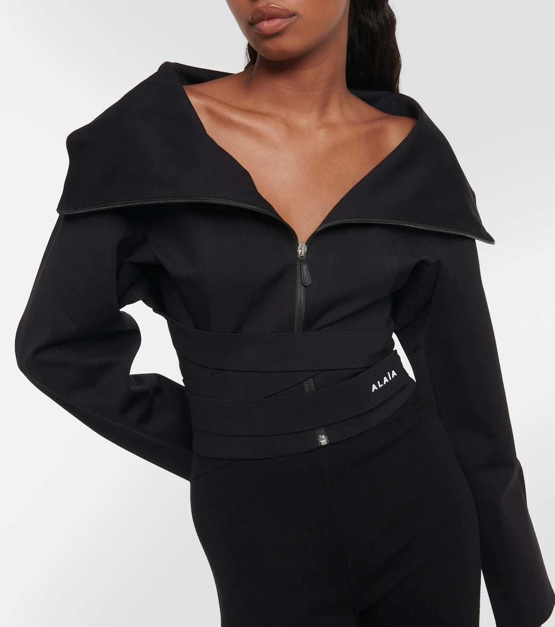 Alaïa - Cropped jersey jacket