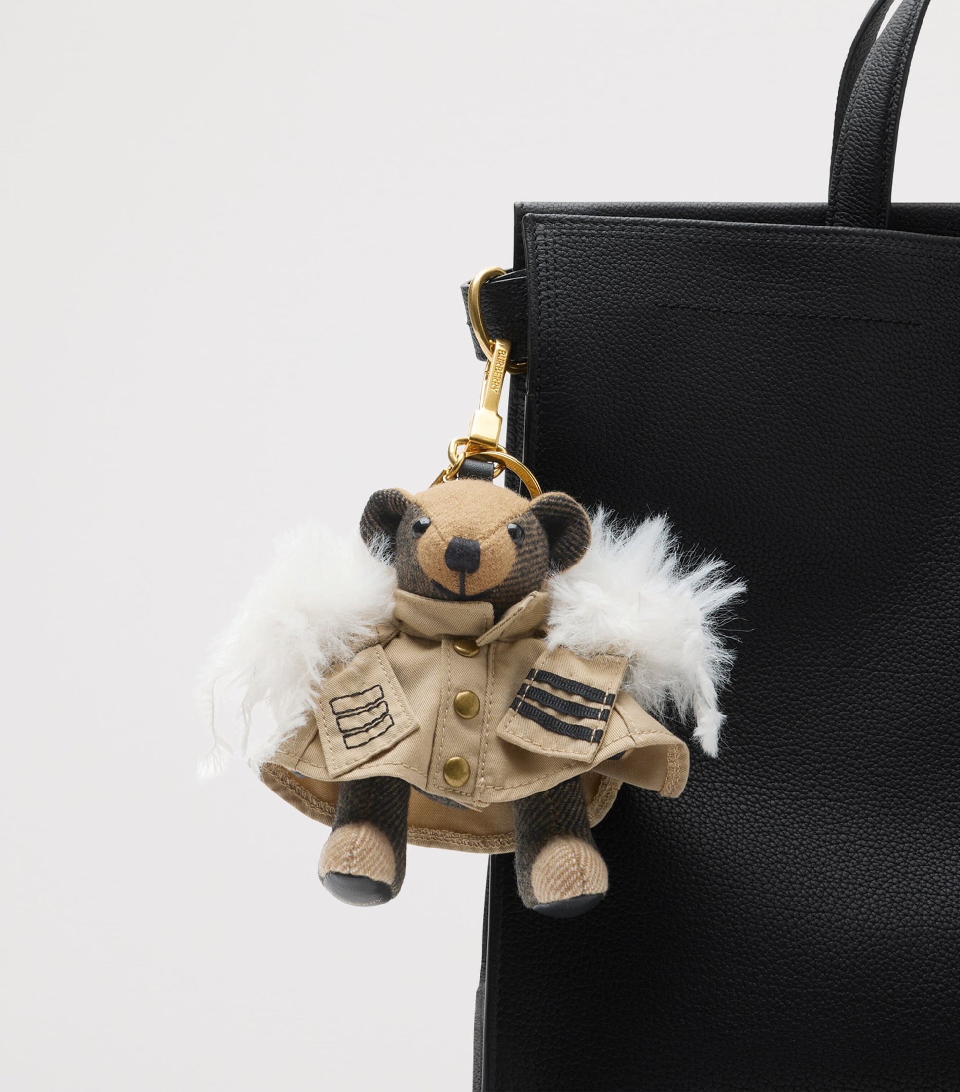 Burberry Black Small Calfskin Cotswolds Tote Bag