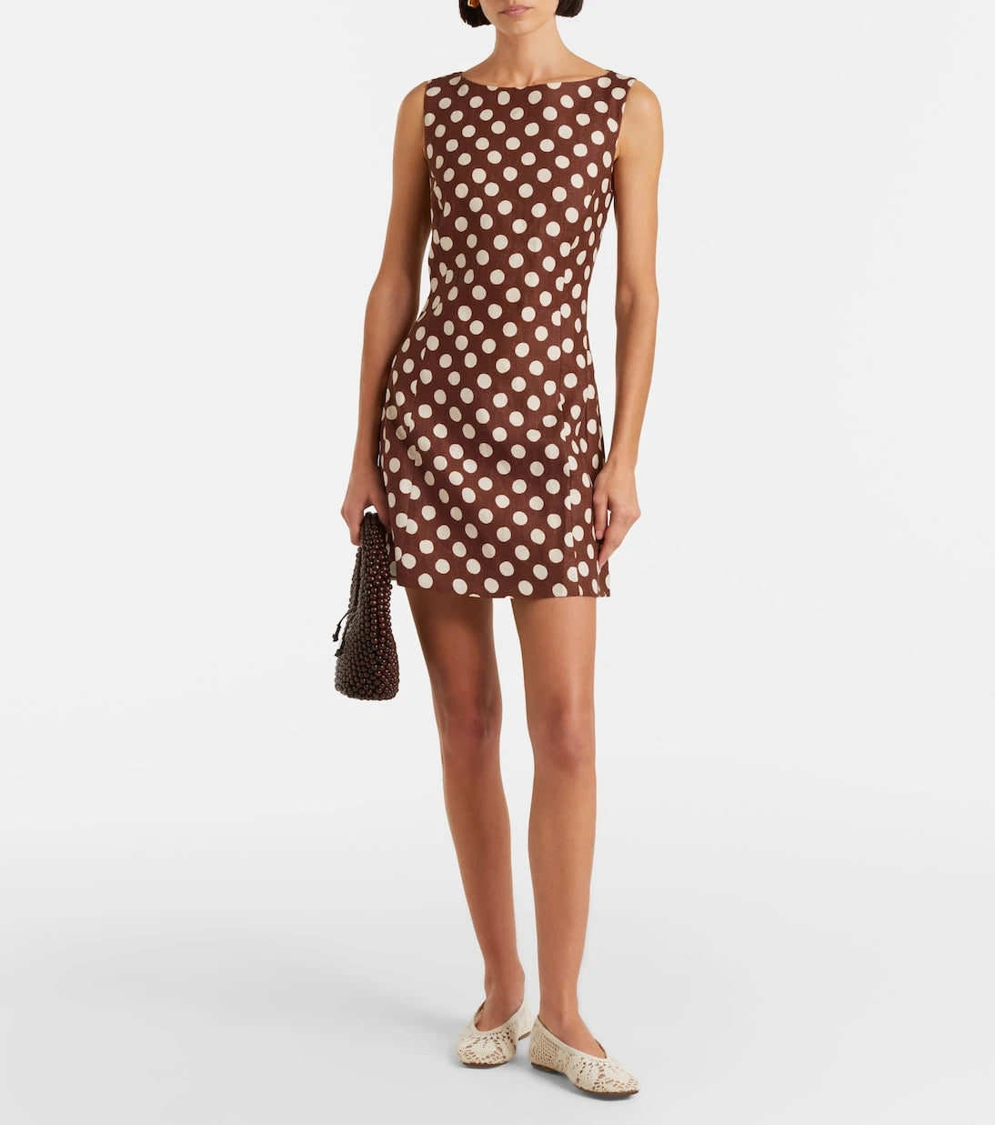 Faithfull - Lydie polka-dot linen minidress