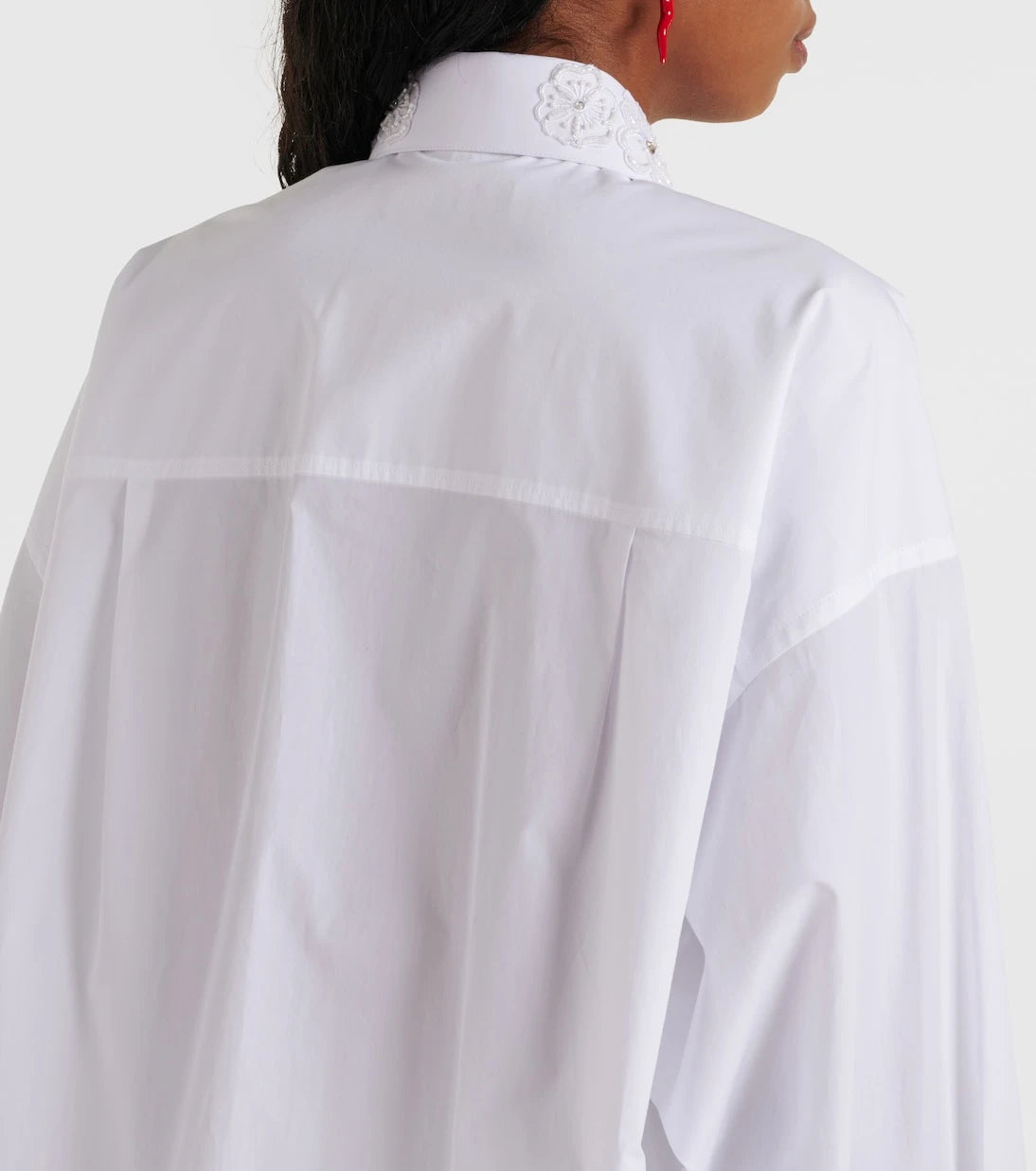 Dolce&Gabbana - Embroidered cotton poplin shirt