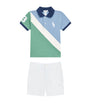 Ralph Lauren Kids Stripe Polo Shirt and Shorts Set (3-12 Months)