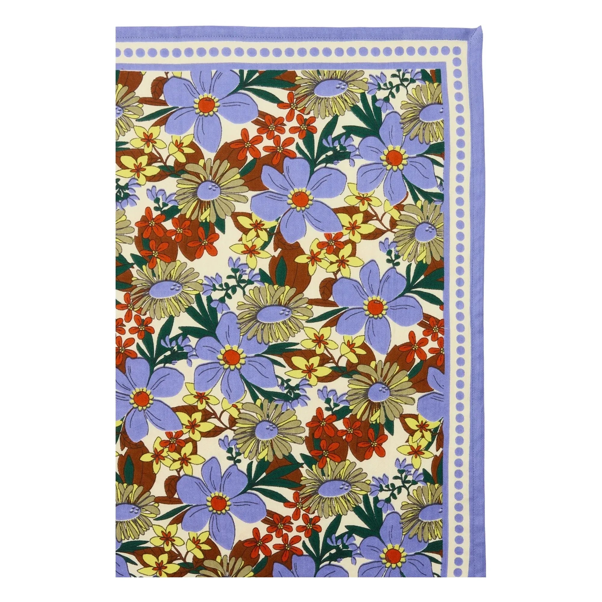 Apaches - Large Flowered Latika Scarf | Blue