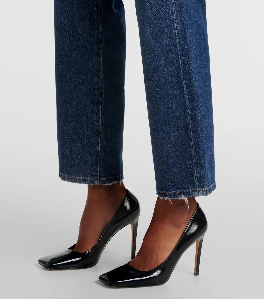 7 For All Mankind - High-rise cropped straight jeans