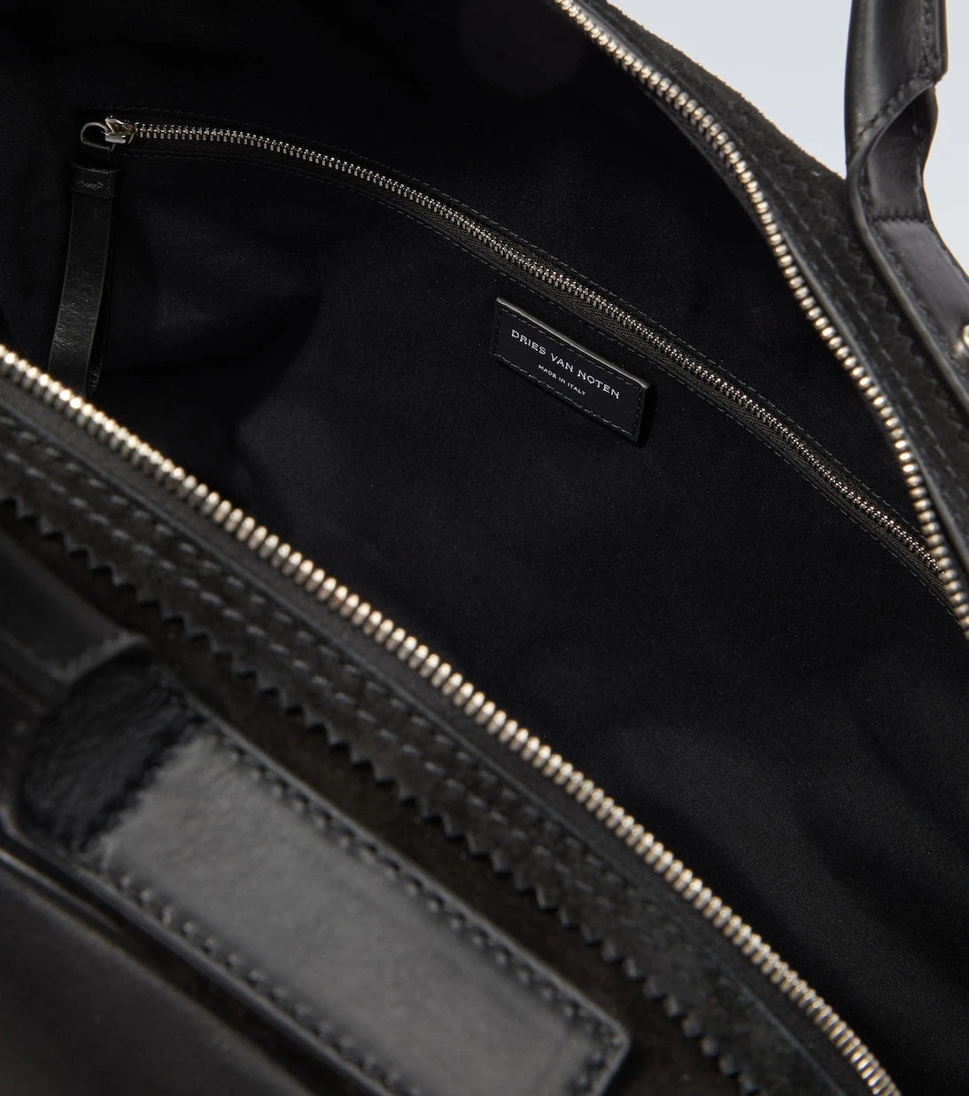 Dries Van Noten - Leather-trimmed suede duffel bag