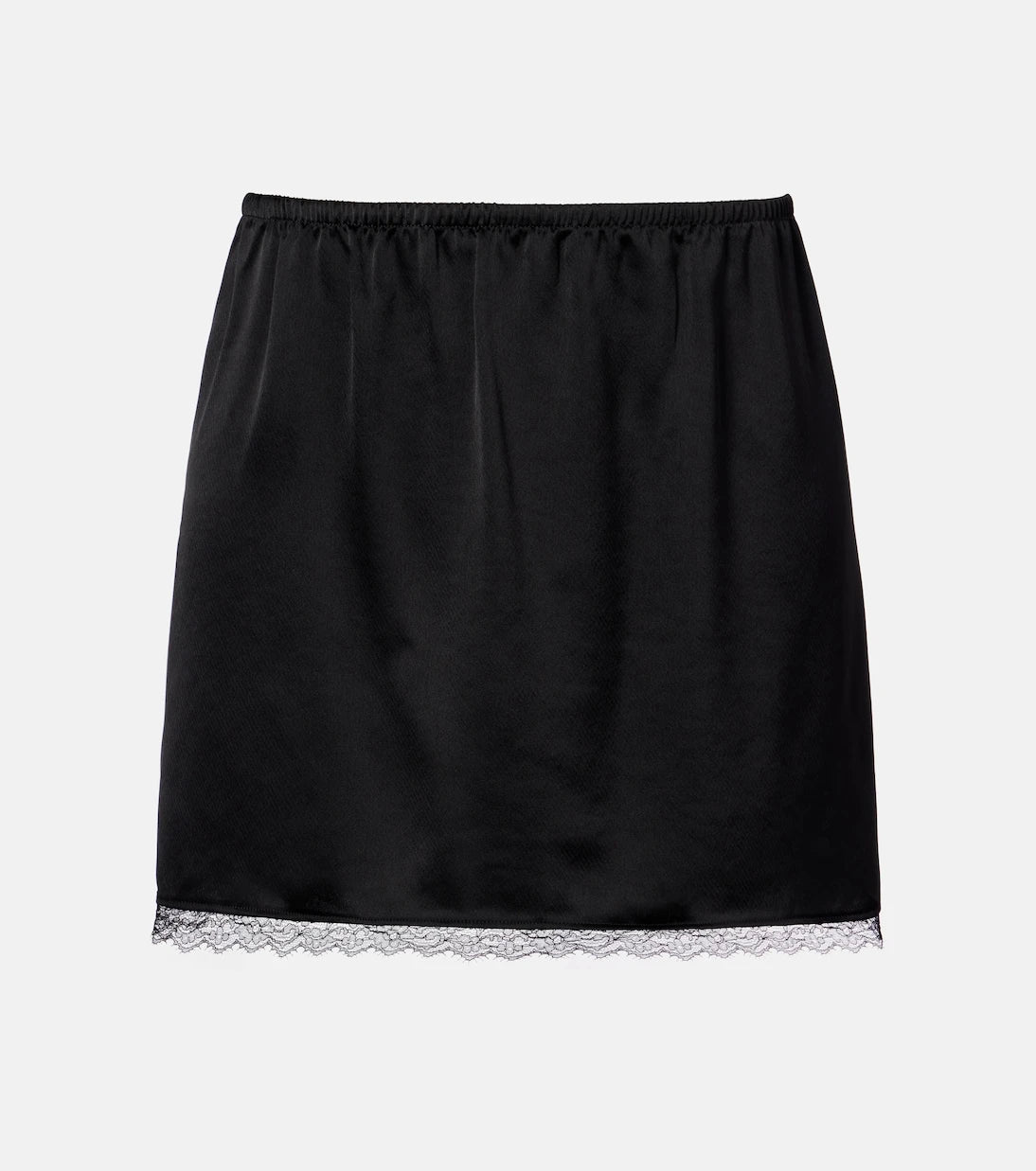 Leset - Barb lace-trimmed satin miniskirt