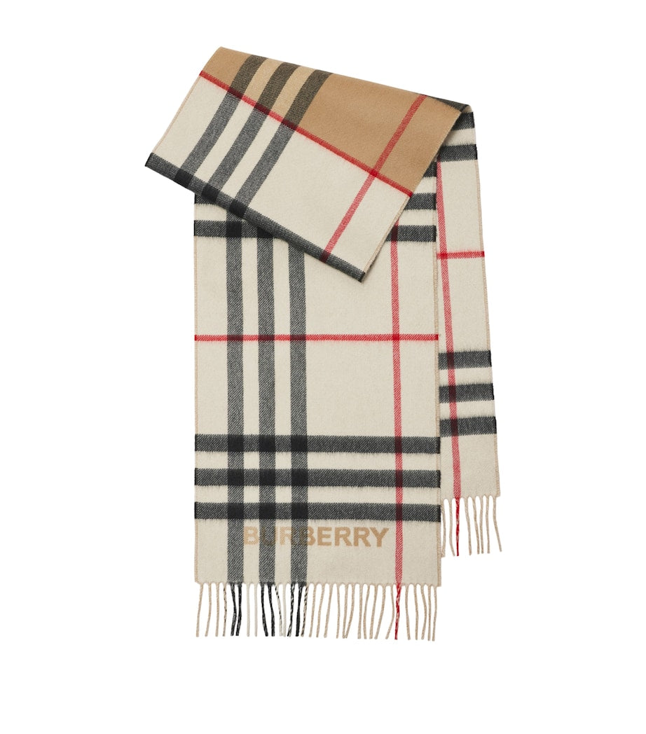 Cashmere Contrast Check Scarf