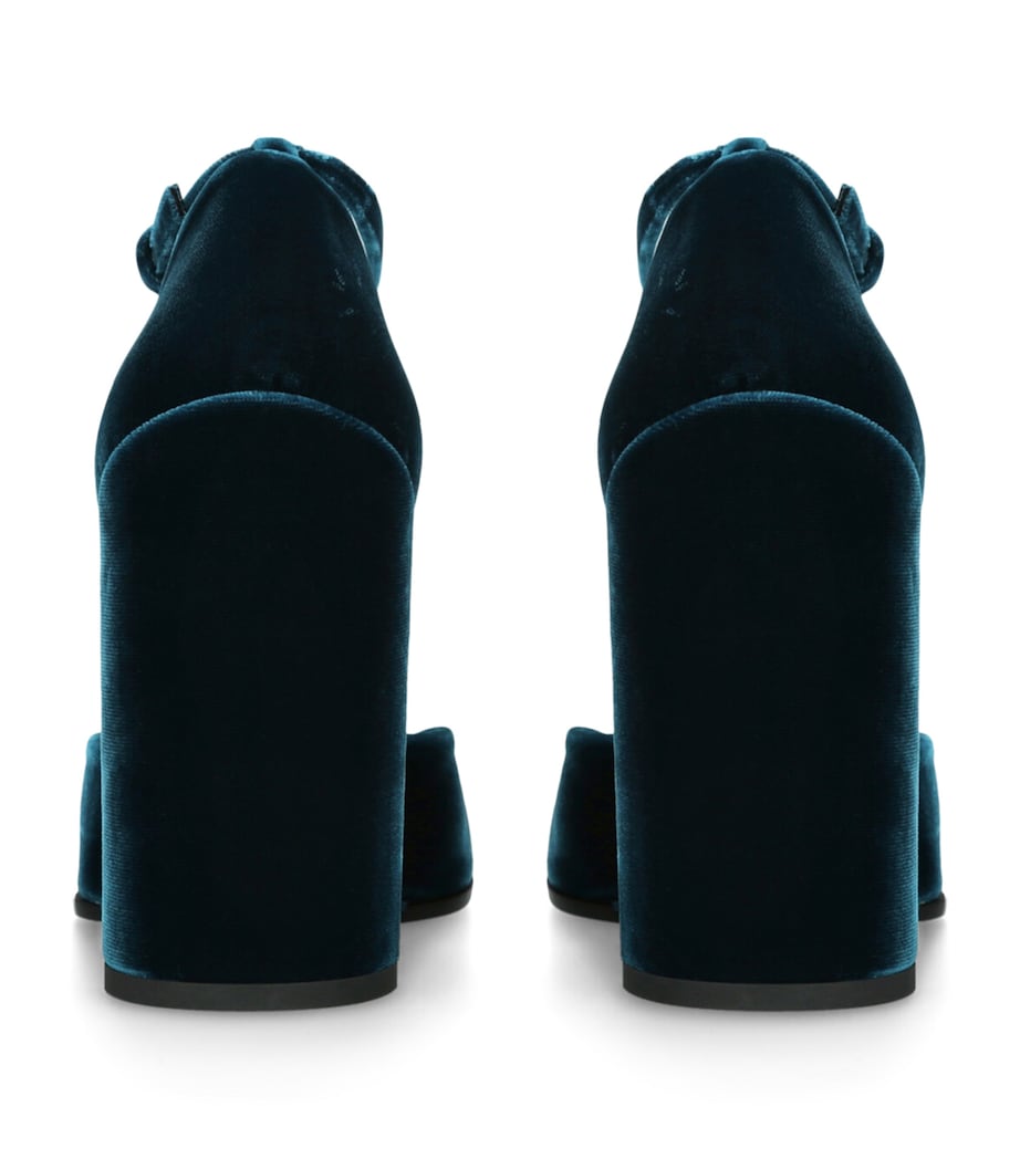 Alaïa Blue Velvet D’Orsay Pumps 90