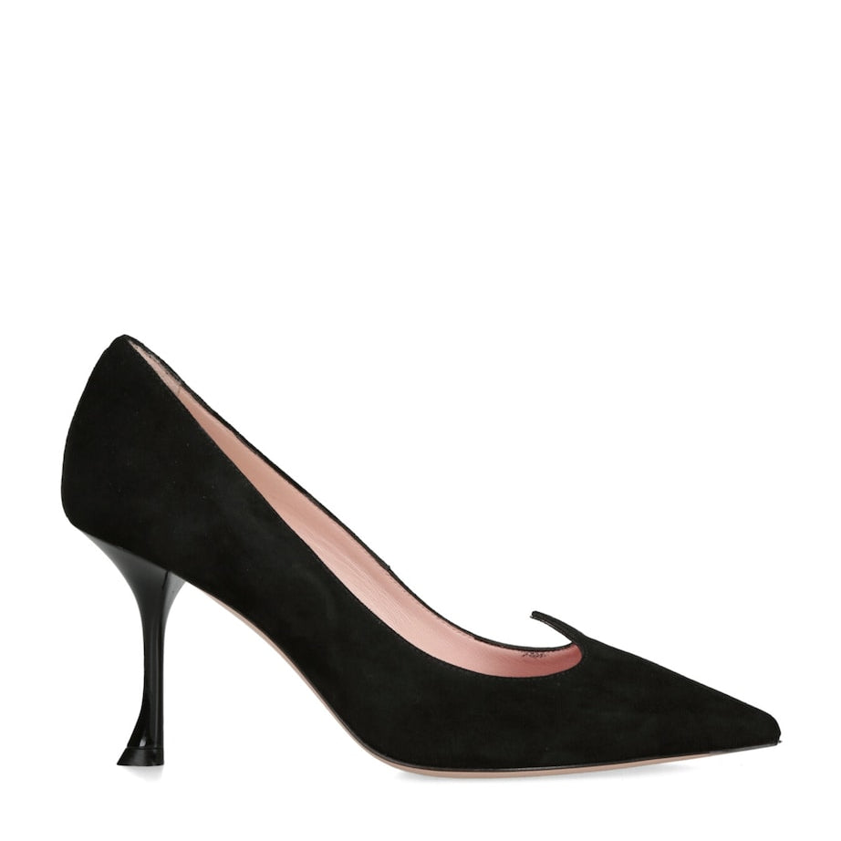 Roger Vivier Black Suede I Love Vivier Pumps 85