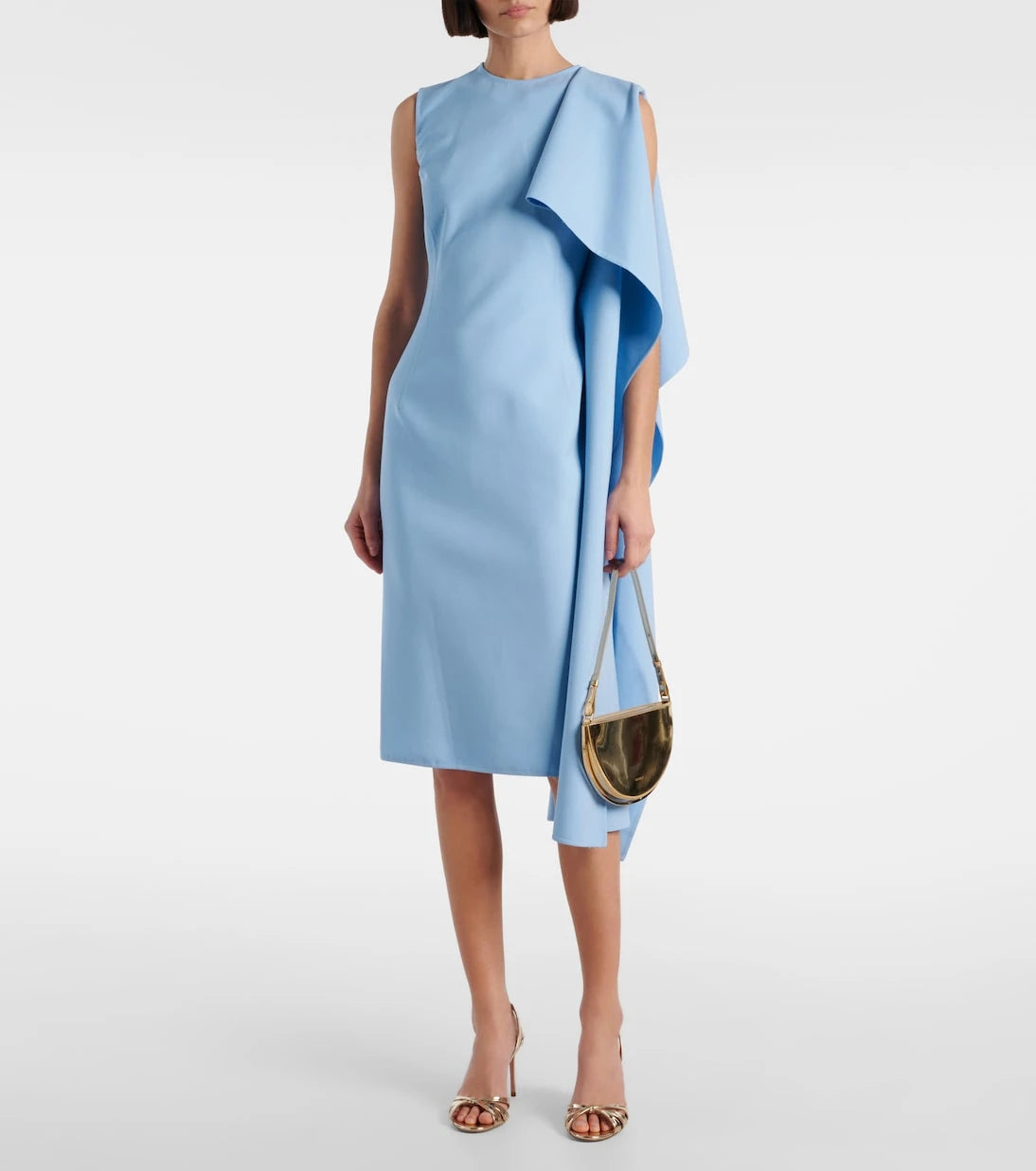 Oscar de la Renta - فستان ميدي مكشكش من مزيج الصوف