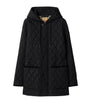 Black Nylon Quilted Parka