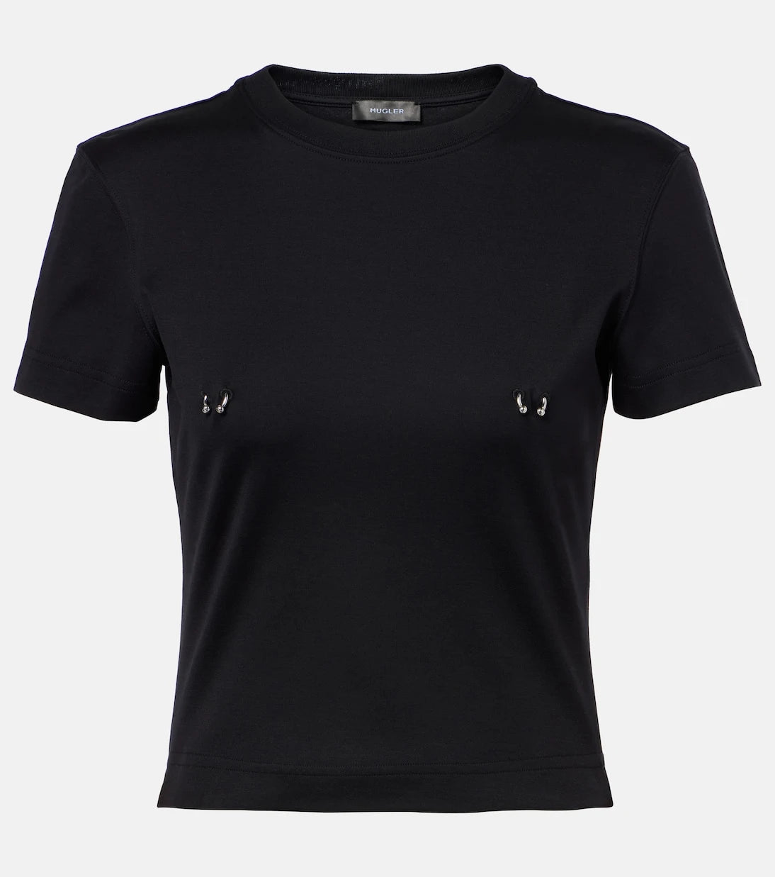 Mugler - Ruched cotton top