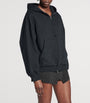 Grey Cotton Zip-Up Hoodie