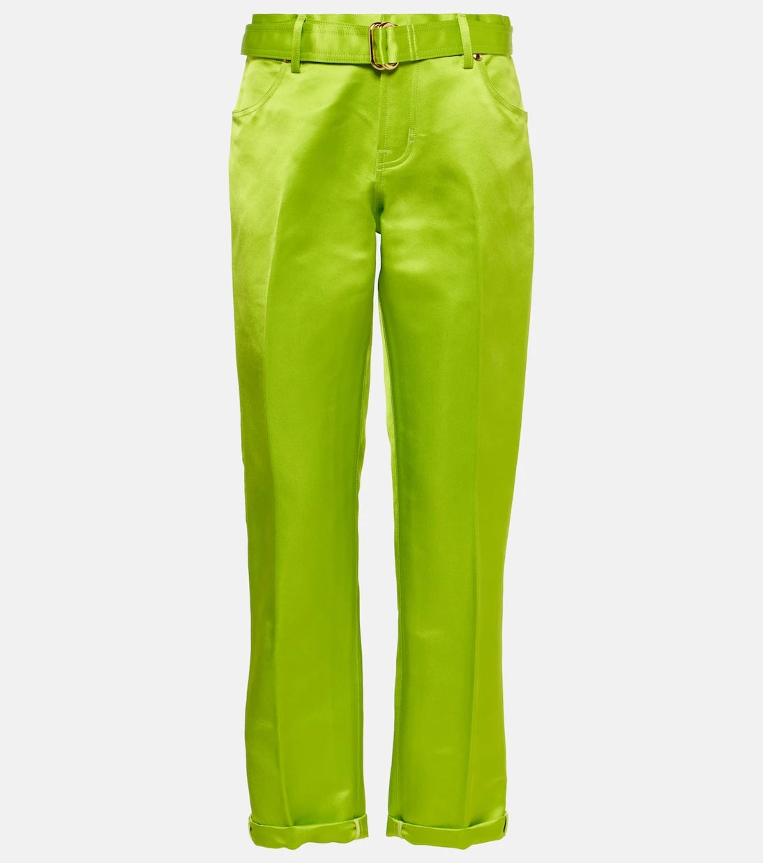 Tom Ford - Cuffed silk straight pants