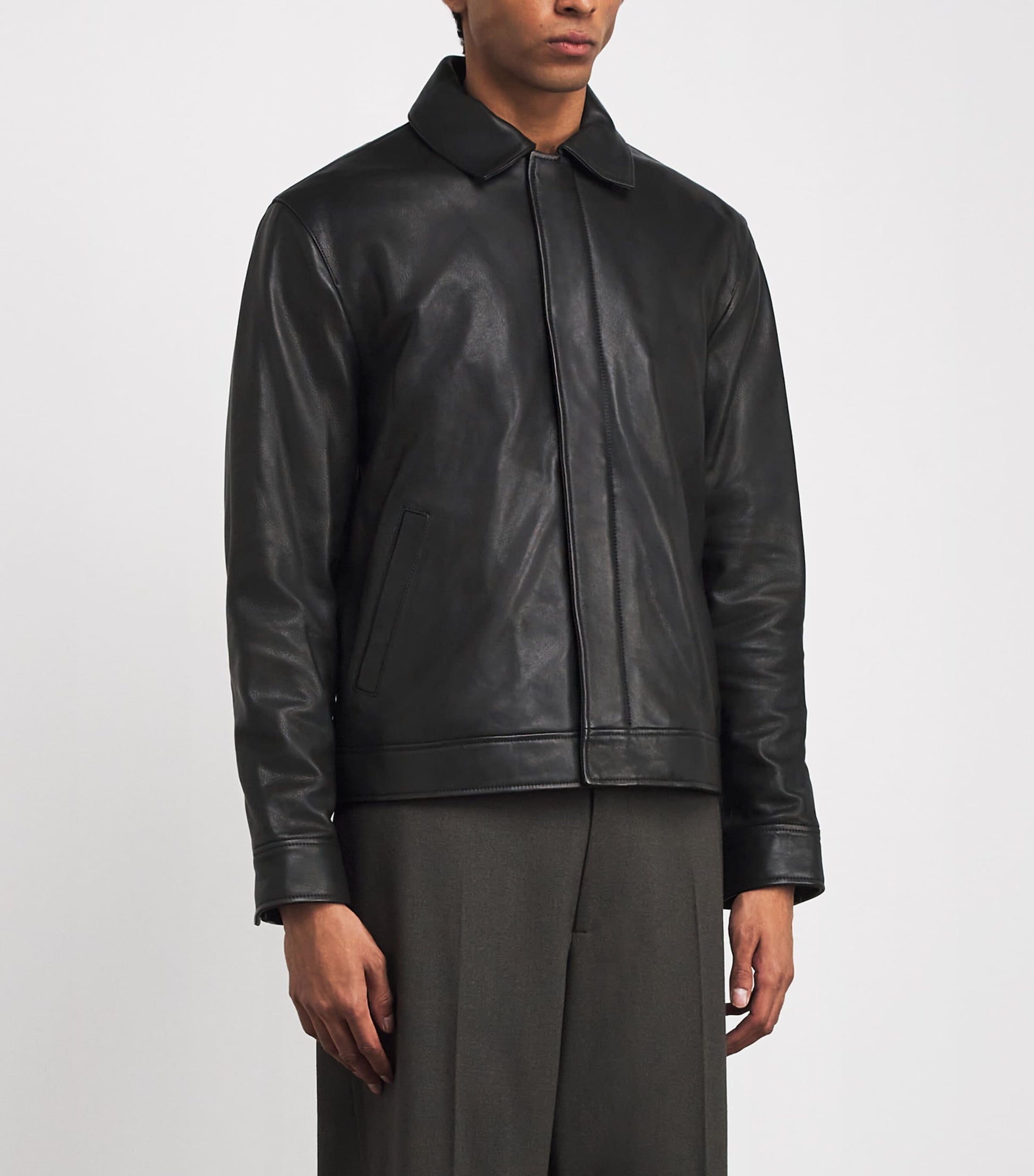 Simkhai Black Leather Landon Jacket