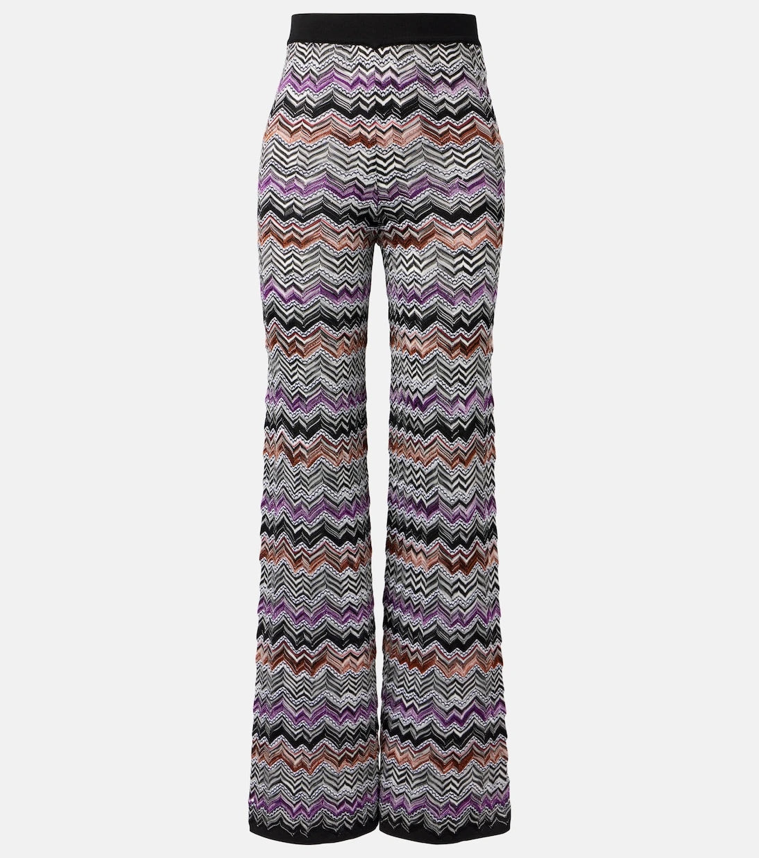 Missoni - Zigzag knitted wide-leg pants