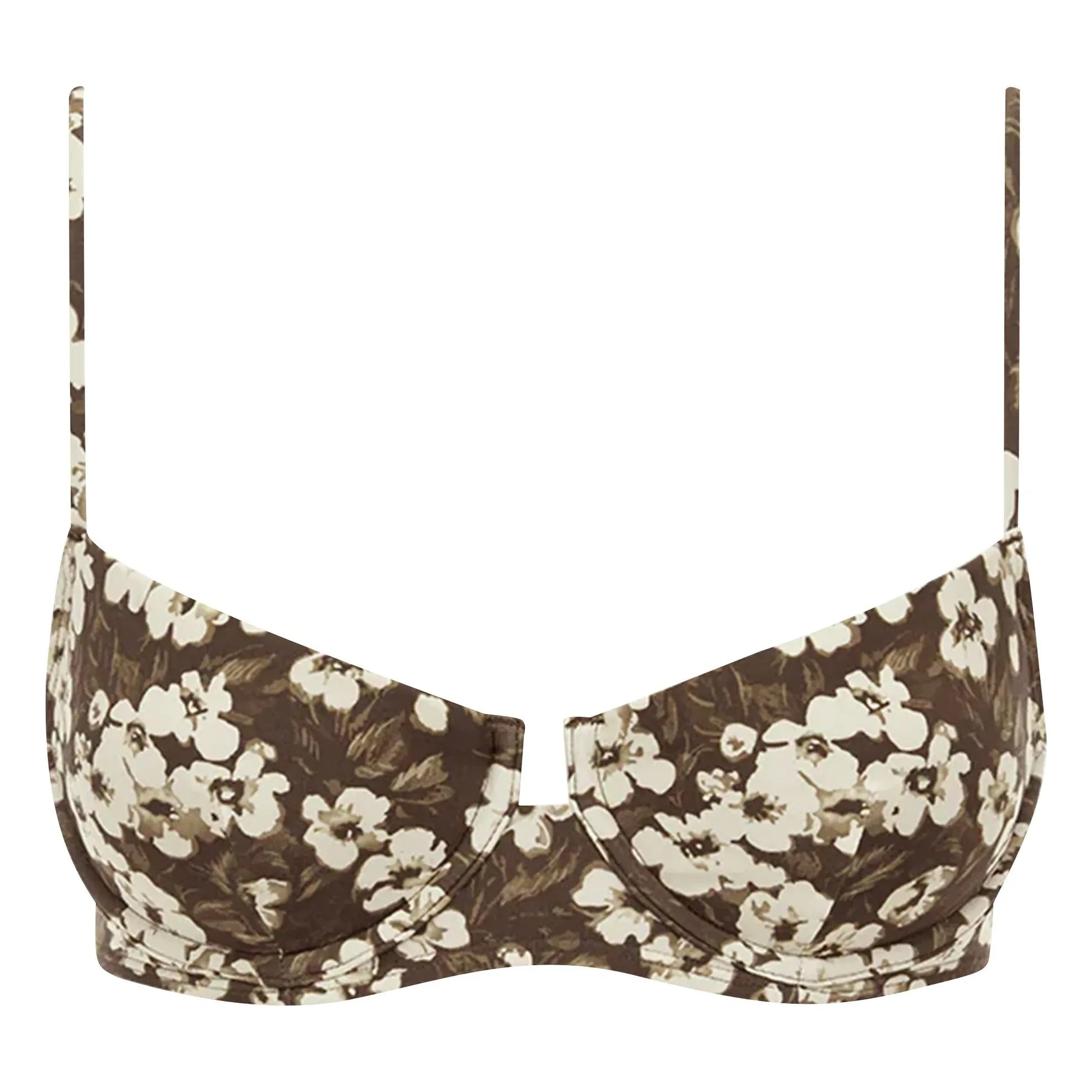 Peony - Balconnet bikini top | Brown