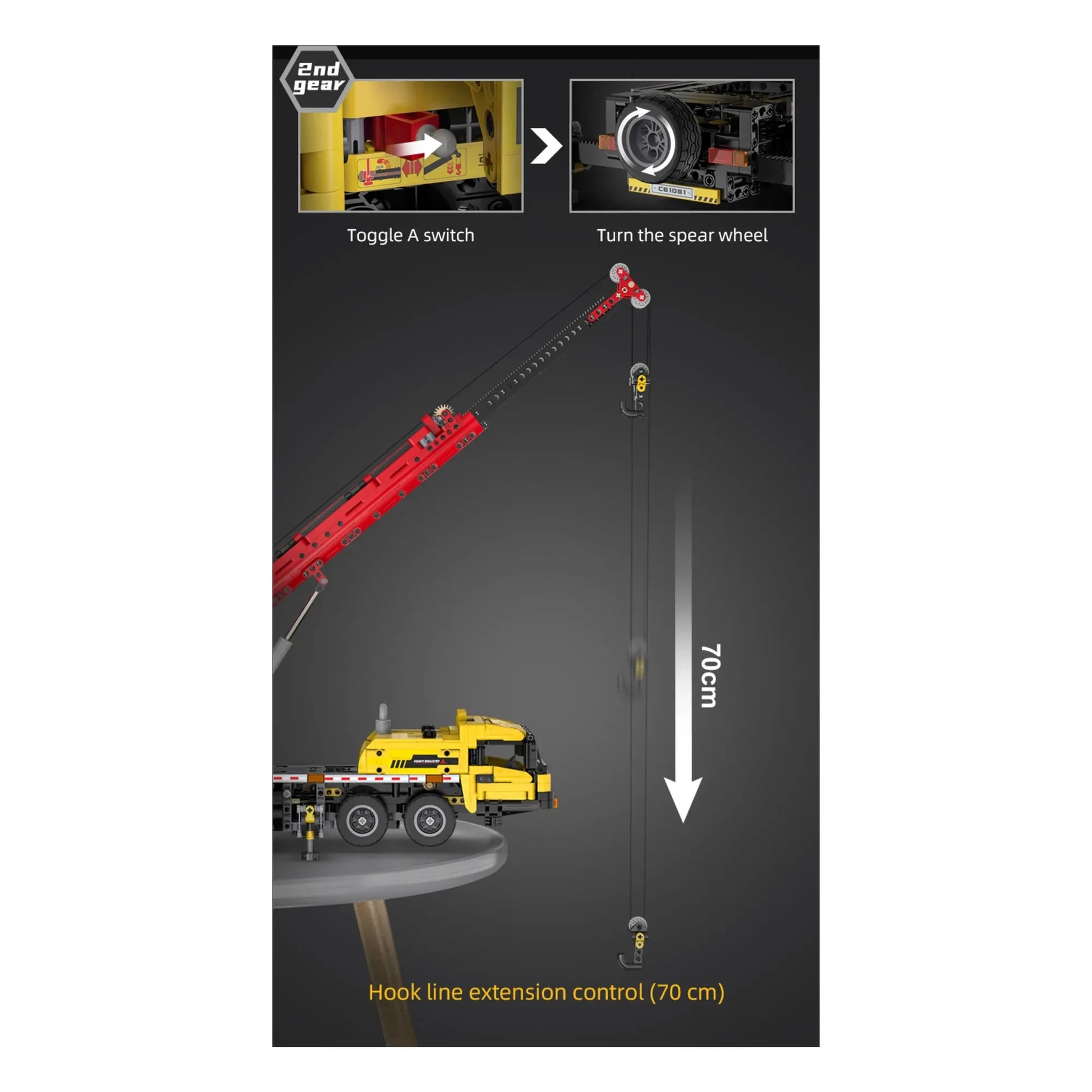 Cada - Construction kit Multi-purpose crane truck - 1,831 parts