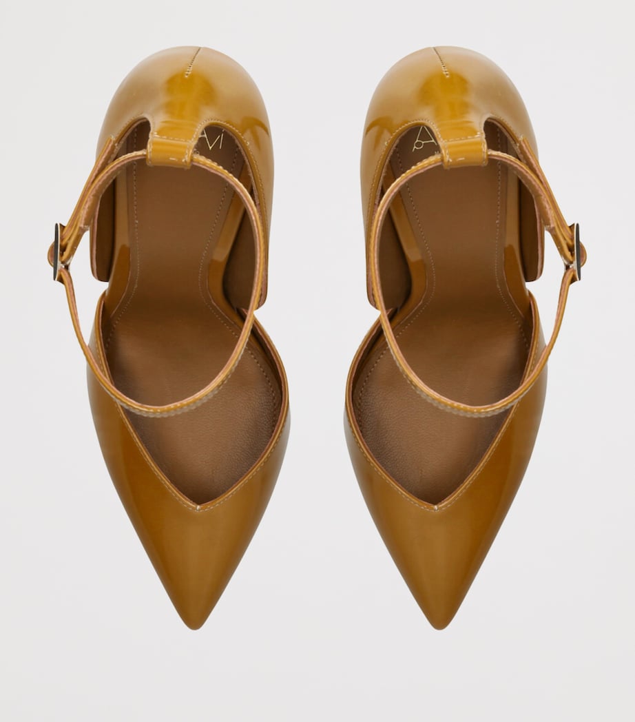 Alevi Yellow Patent Leather Camilla Pumps 110