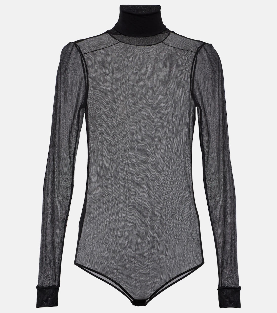 Maison Margiela - Mockneck sheer mesh bodysuit
